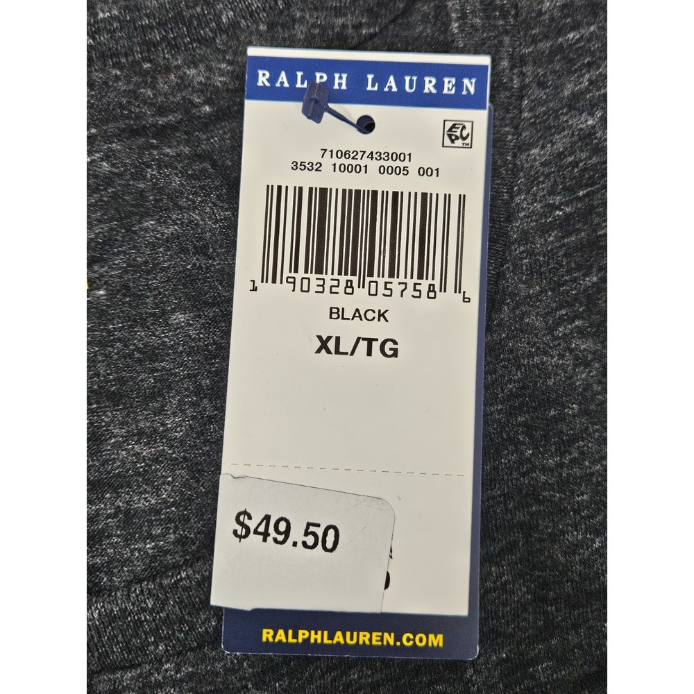 Polo Ralph Lauren Charcoal Gray Long Sleeve Crew Neck Pony T-Shirt Men's XL NWT! - Picture 9 of 10